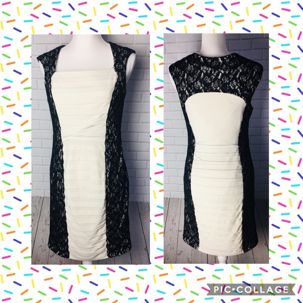 Scarlett Women’s Sheath Dress Black White size 10